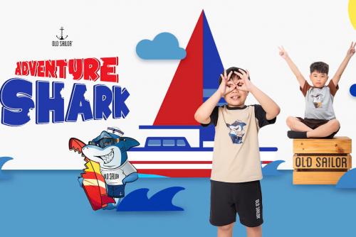 BST OLD SAILOR KIDS “Adventure Shark” - Làn Gió Mới Cho Phong Cách Thời Trang Trẻ Em