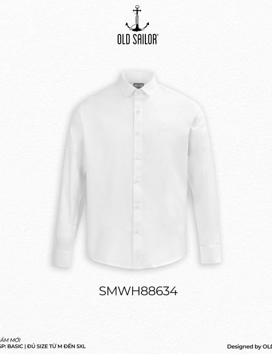 Áo Sơ Tay Dài Smooth - SMWH88634 - Big Size Upto 5XL