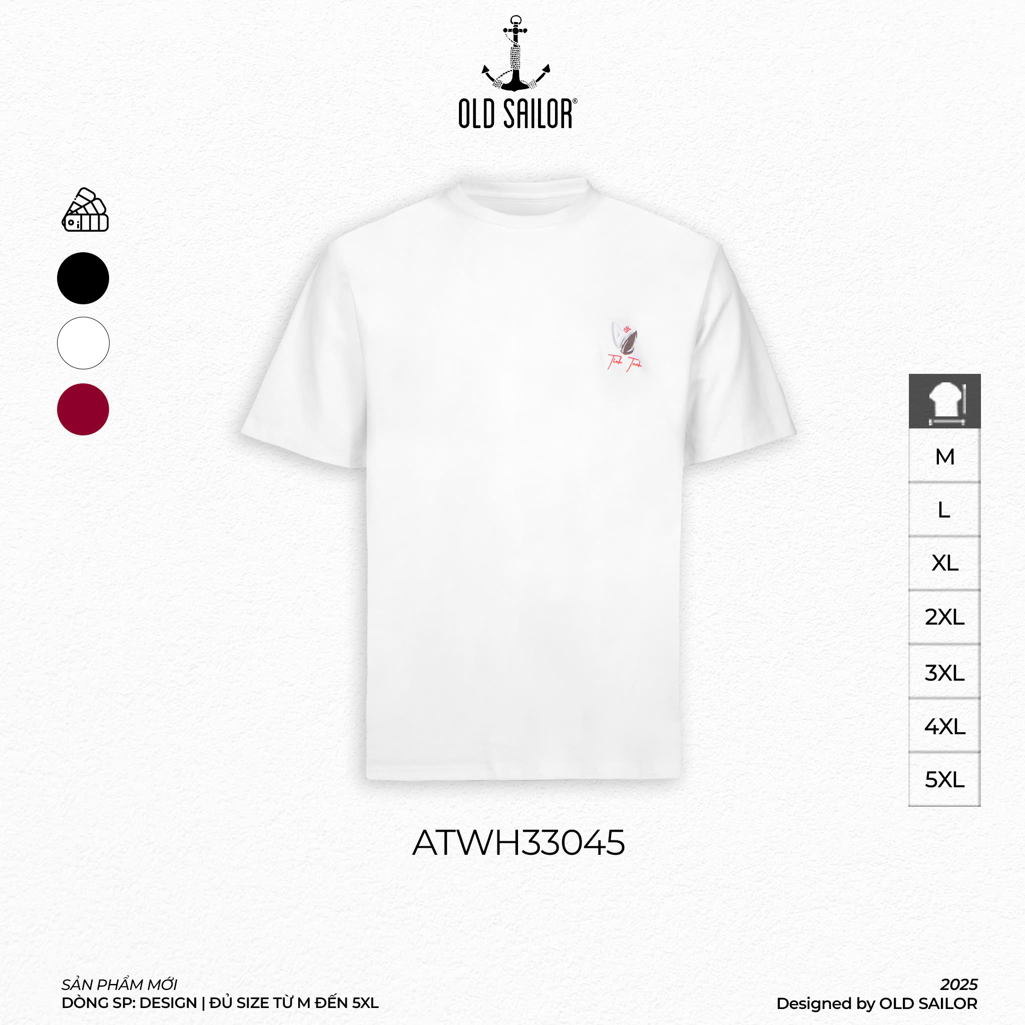 Áo Thun Tick Tack Old Sailor - ATWH33045 - Big Size Upto 5XL