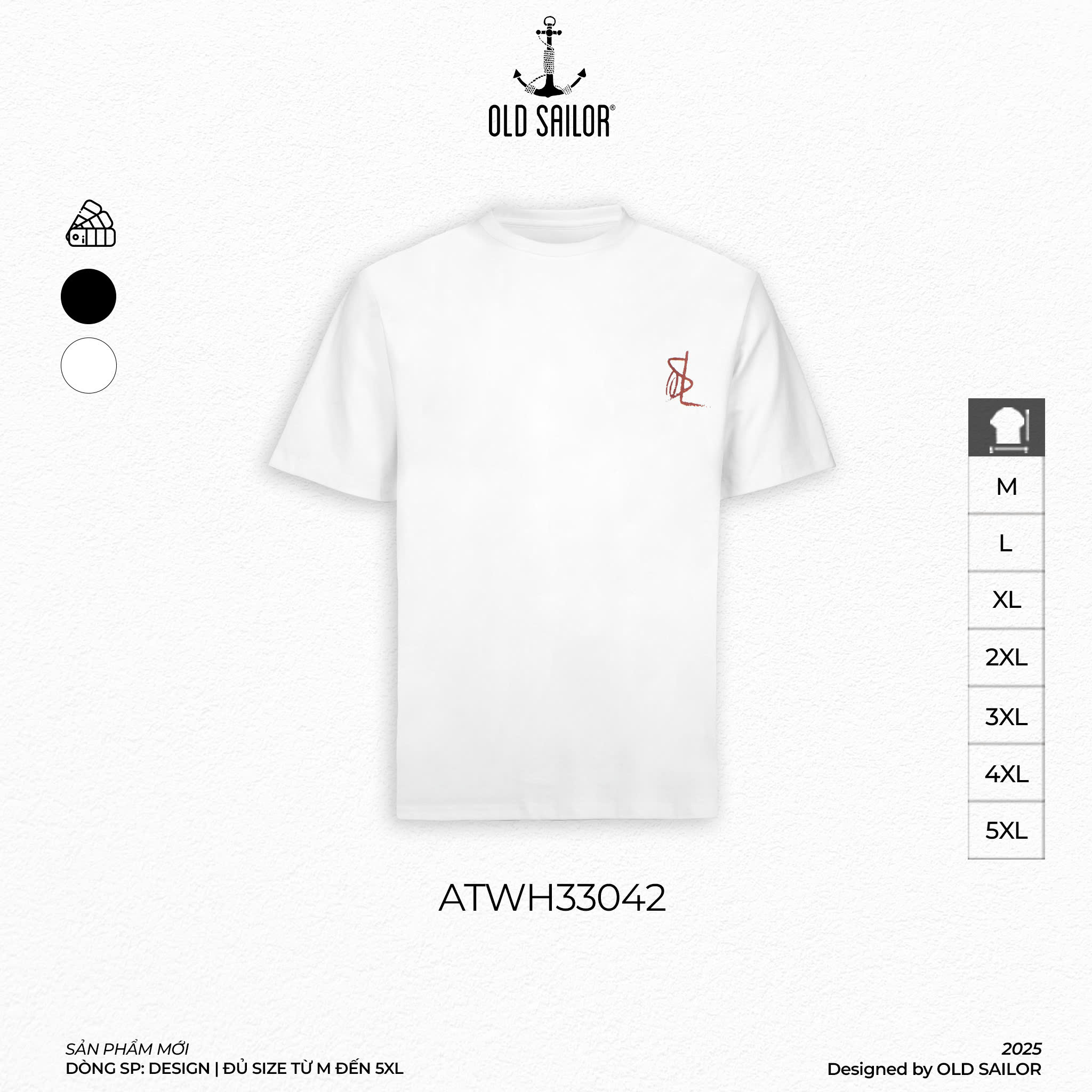 Áo Thun Blossom Old Sailor - ATWH33042 - Big Size Upto 5XL