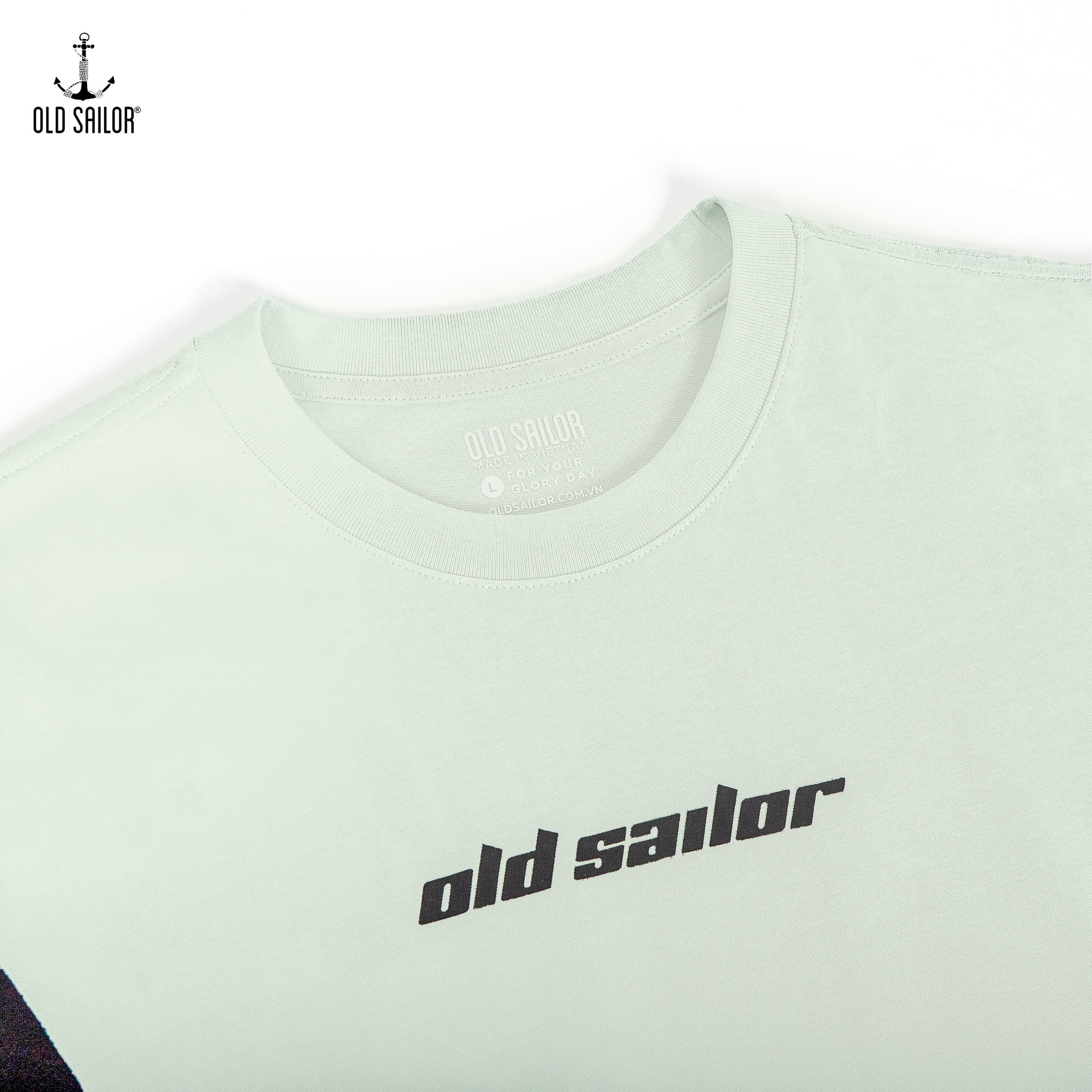 Áo thun block core Old Sailor - ATXA88576 - xanh - Big size upto 5XL