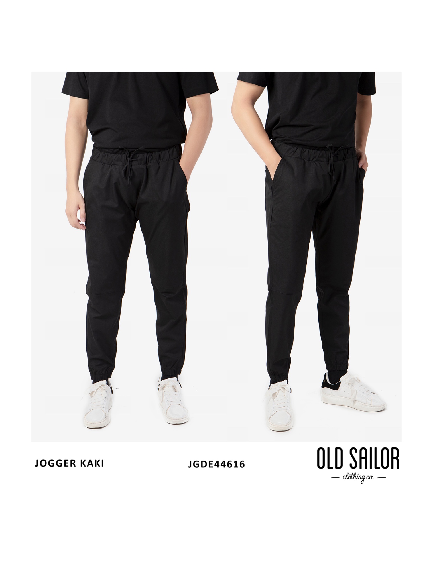 Quần Jogger kaki Old Sailor - O.S.L KAKI JOGGER - BLACK JGDE446161 - đen - big size upto 4XL