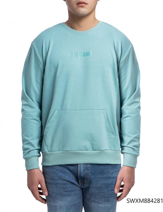 Áo Voyage Sweater Old Sailor - LONG SLEEVED TEE O.S.L - BISCAY GREEN - SWXM884281-  xanh mint  - big size upto 5XL