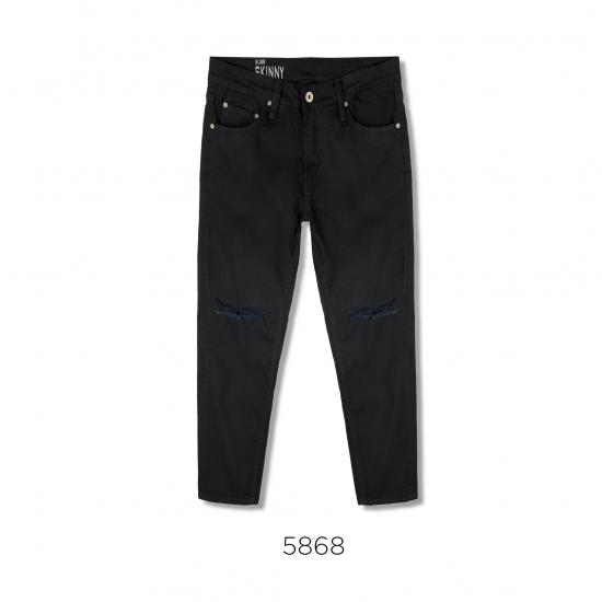 Quần jean đen Old Sailor - O.S.L SKINNY JEAN - BLACK - RACH - 5868 - Big Size upto 42