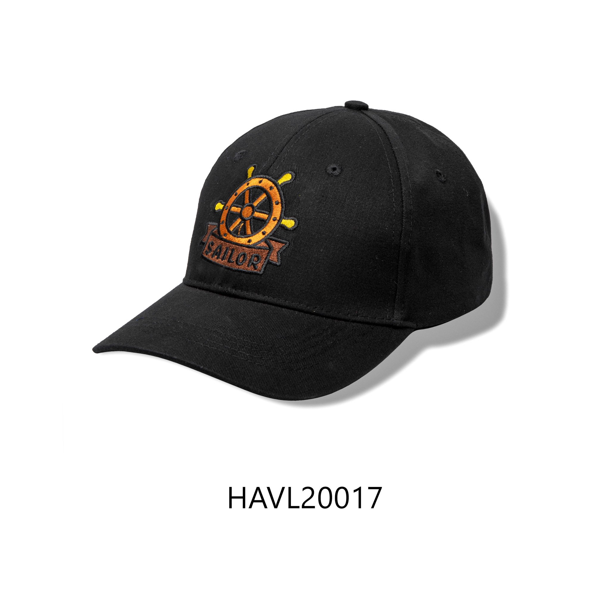 Nón thêu họa tiết bánh lái Old Sailor - O.S.L SAILBOAT BALL CAP - BLACK - HAVL20017 - đen