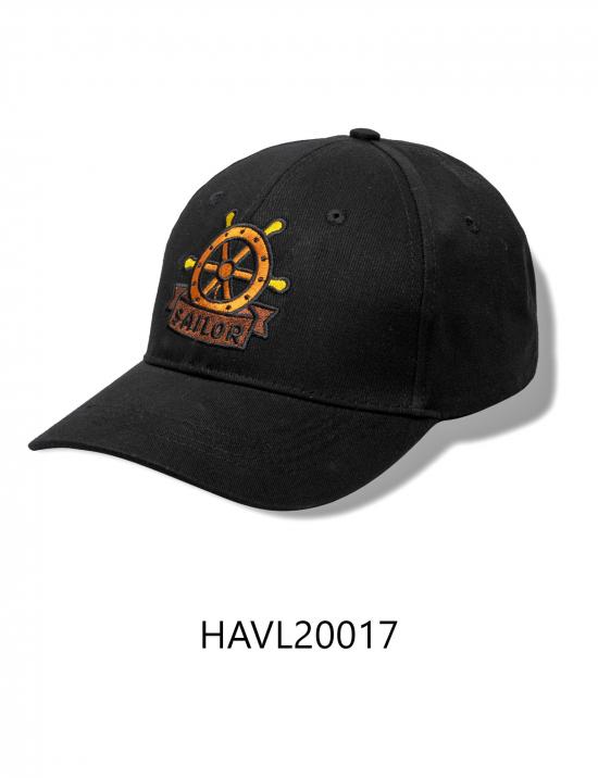 Nón thêu họa tiết bánh lái Old Sailor - O.S.L SAILBOAT BALL CAP - BLACK - HAVL20017 - đen