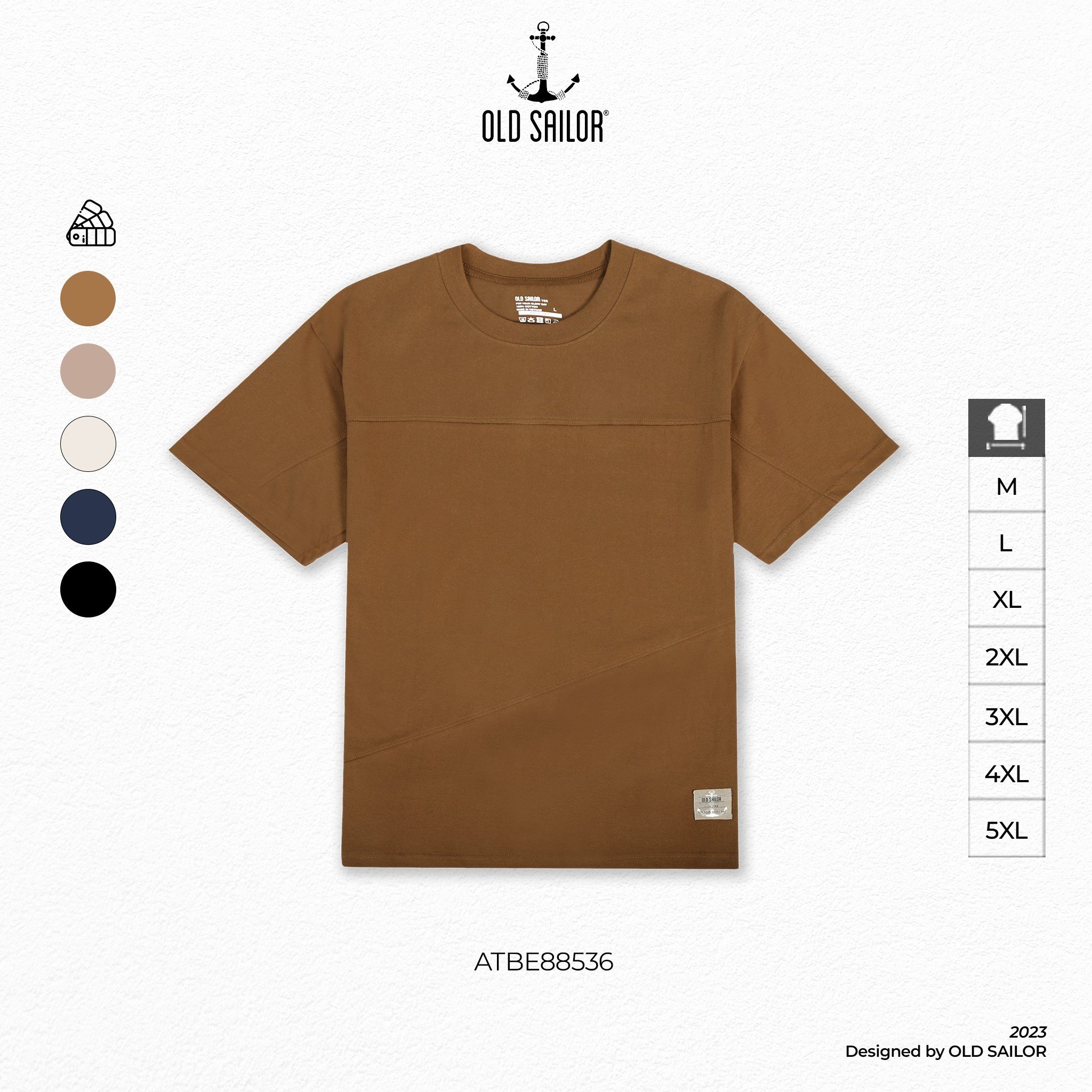Áo thun nam Old Sailor - O.S.L CUT OUT TEE - BEIGE - ATBE88536 - be - Big size upto 5XL