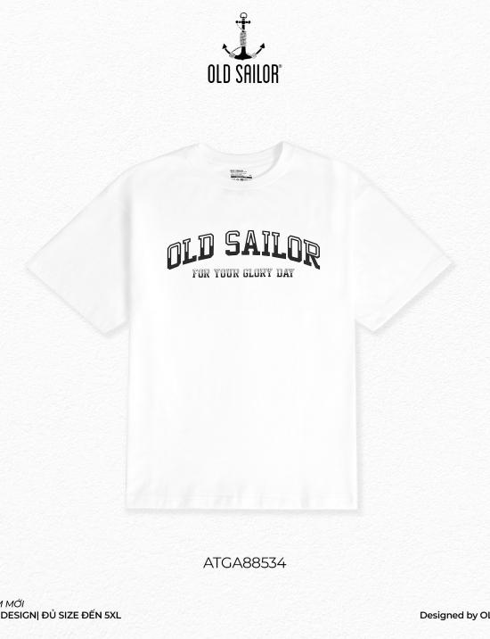 Áo thun nam Old Sailor - O.S.L OLD SCHOOL TEE - WHITE - ATGA88534 - trắng - Big size upto 5XL