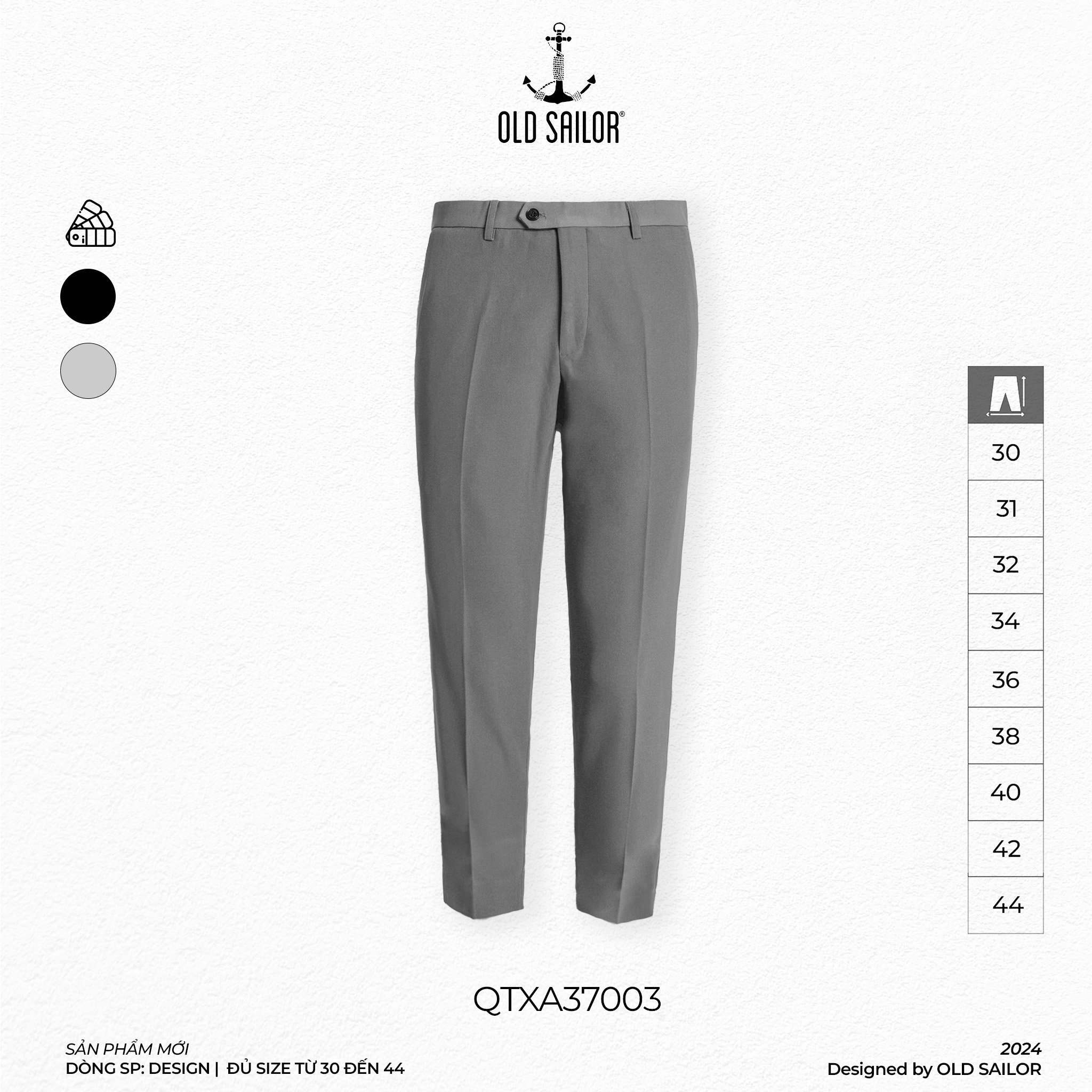 Quần tây comfort premium Old Sailor - QTXA37003 - xám - Big size upto 44