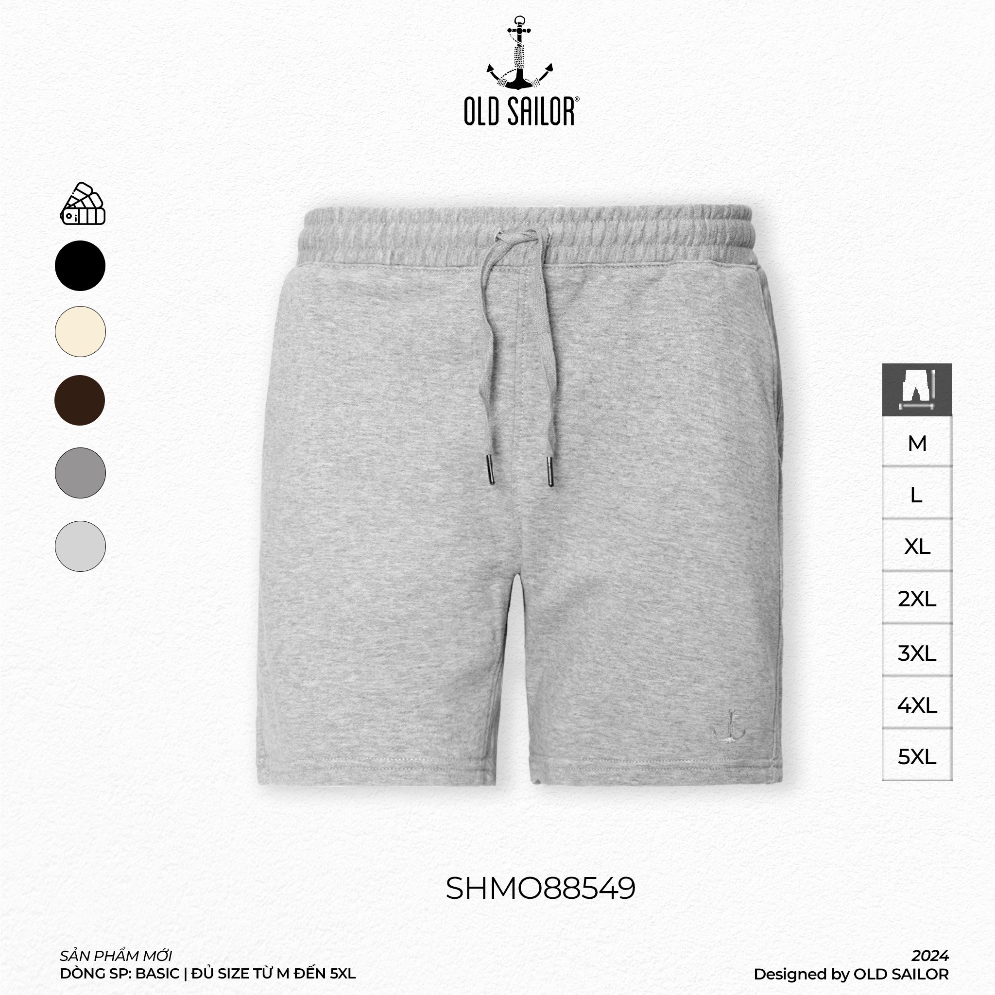 Quần Short Thun Old Sailor - SHMO88549 - Big Size upto 5XL