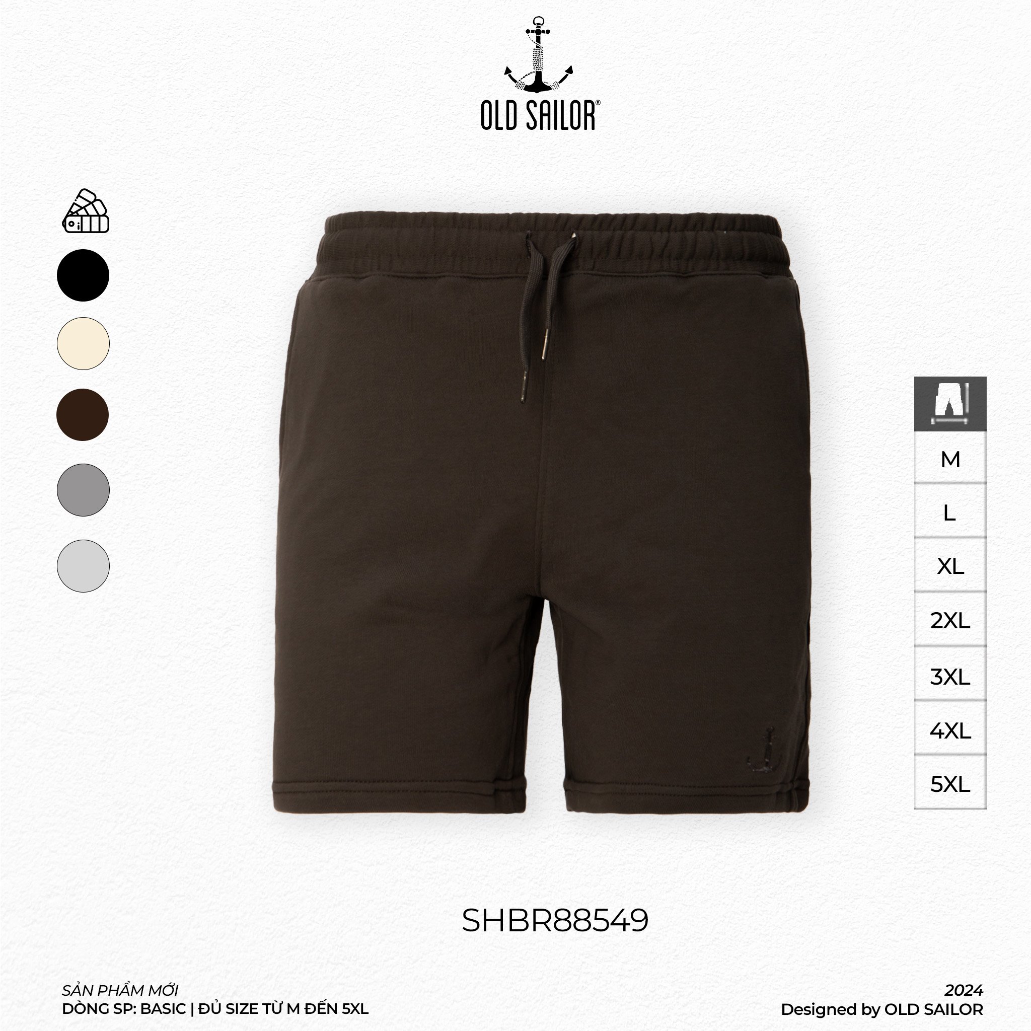 Quần Short Thun Old Sailor - SHBR88549 - Big Size upto 5XL