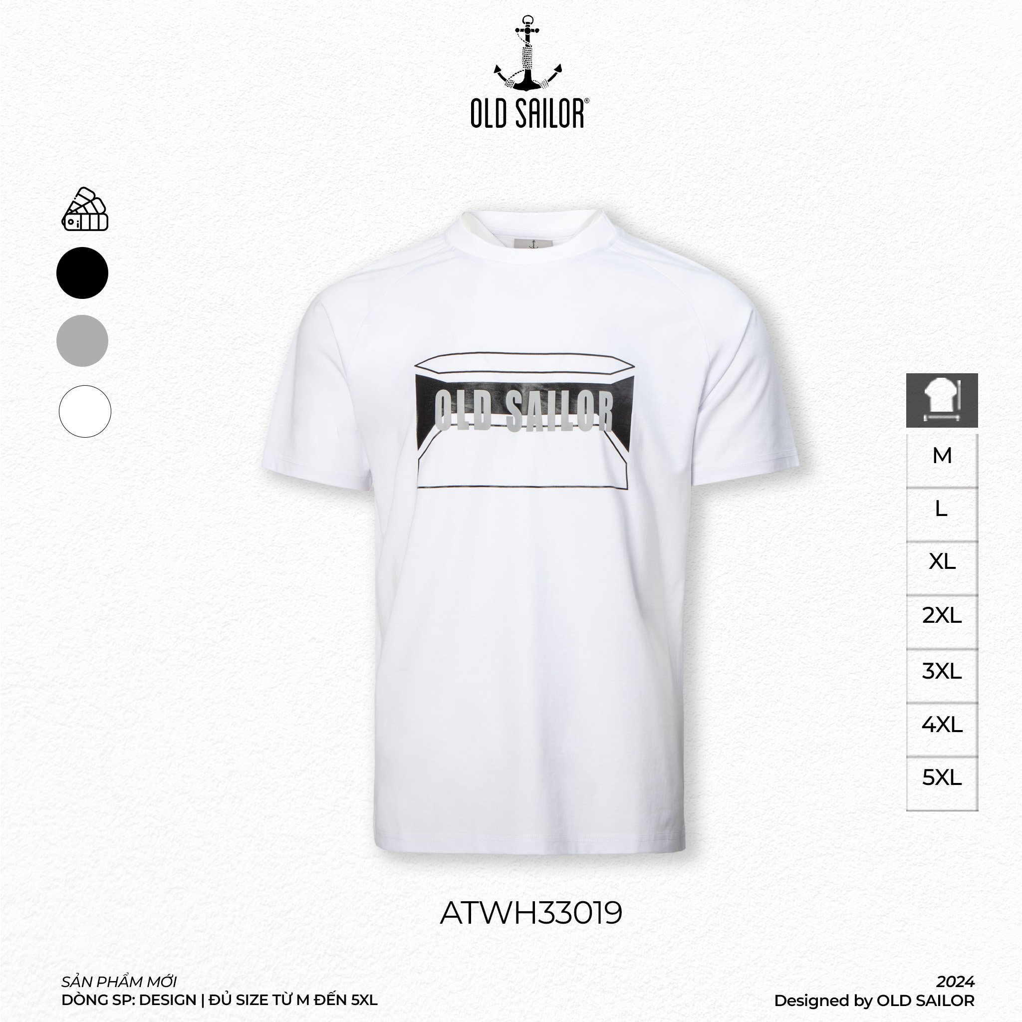 Áo Thun Raglan Vải Aero Cool Old Sailor - ATWH33019 - Big Size Upto 5XL