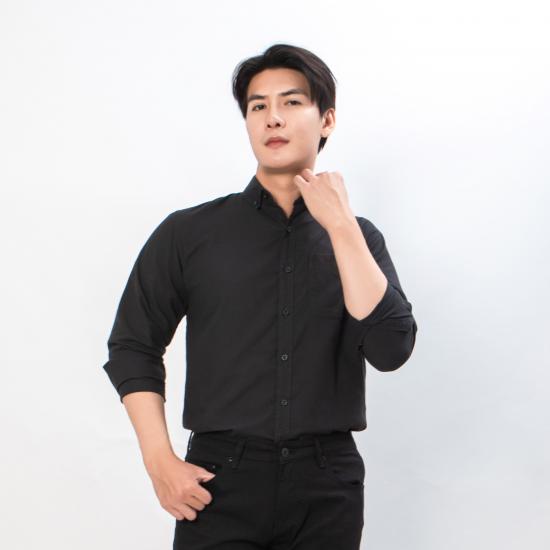 Áo sơ mi oxford nam tay dài Old Sailor - OSL LONG SLEEVE OXFORD SHIRT - BLACK - SMDE88555 - Big size upto 5XL