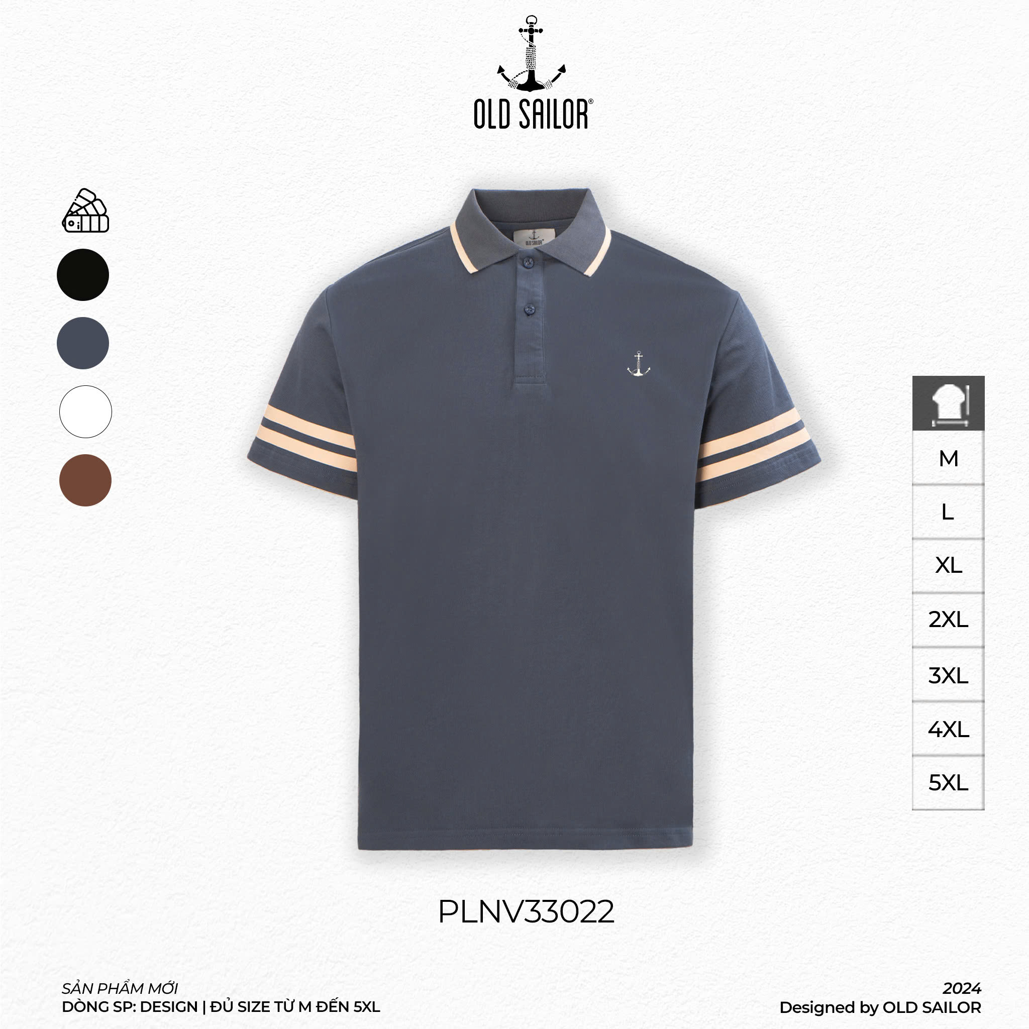 Áo Polo Striped Old Sailor - PLNV33022 - Big Size Upto 5XL