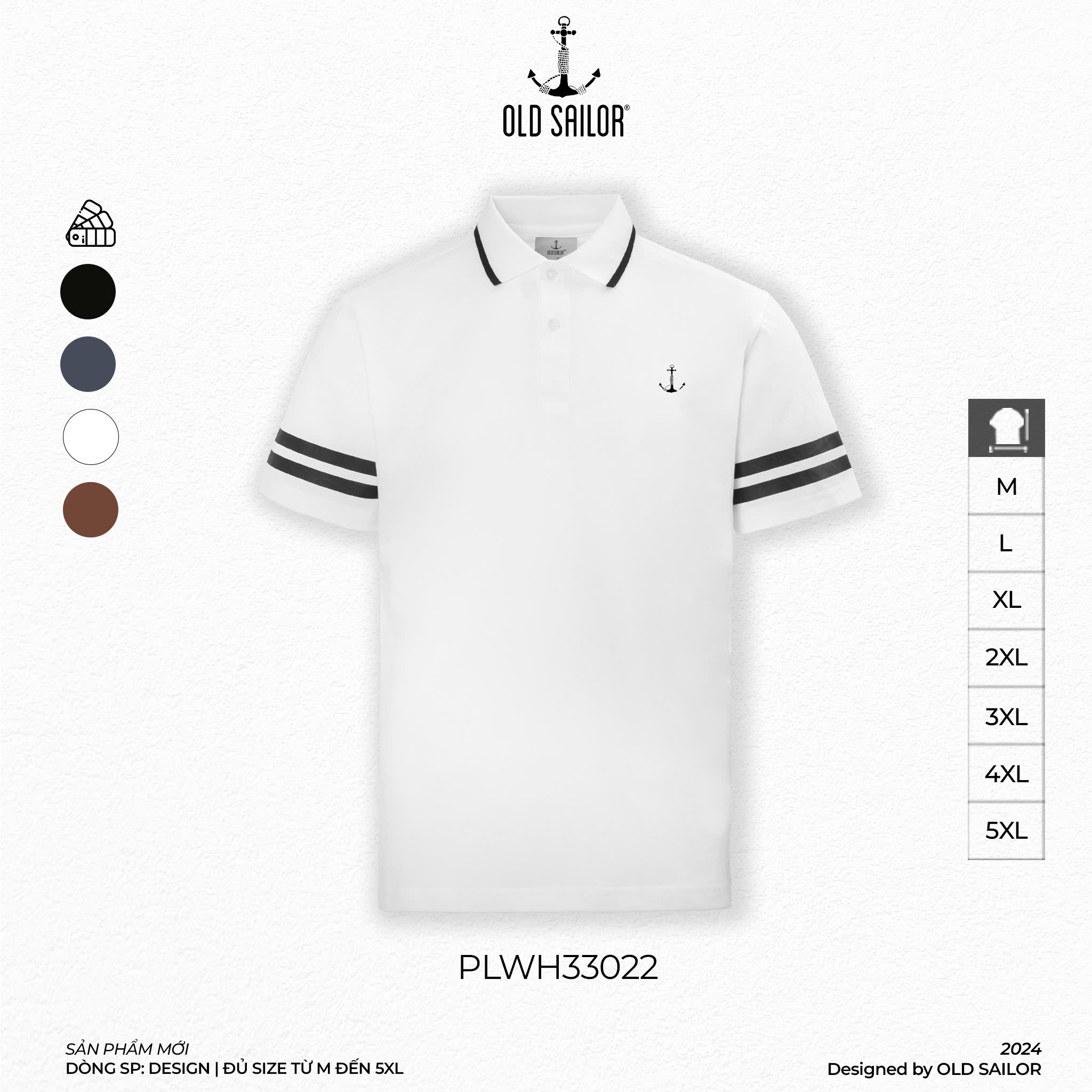 Áo Polo Striped Old Sailor - PLWH33022 - Big Size Upto 5XL