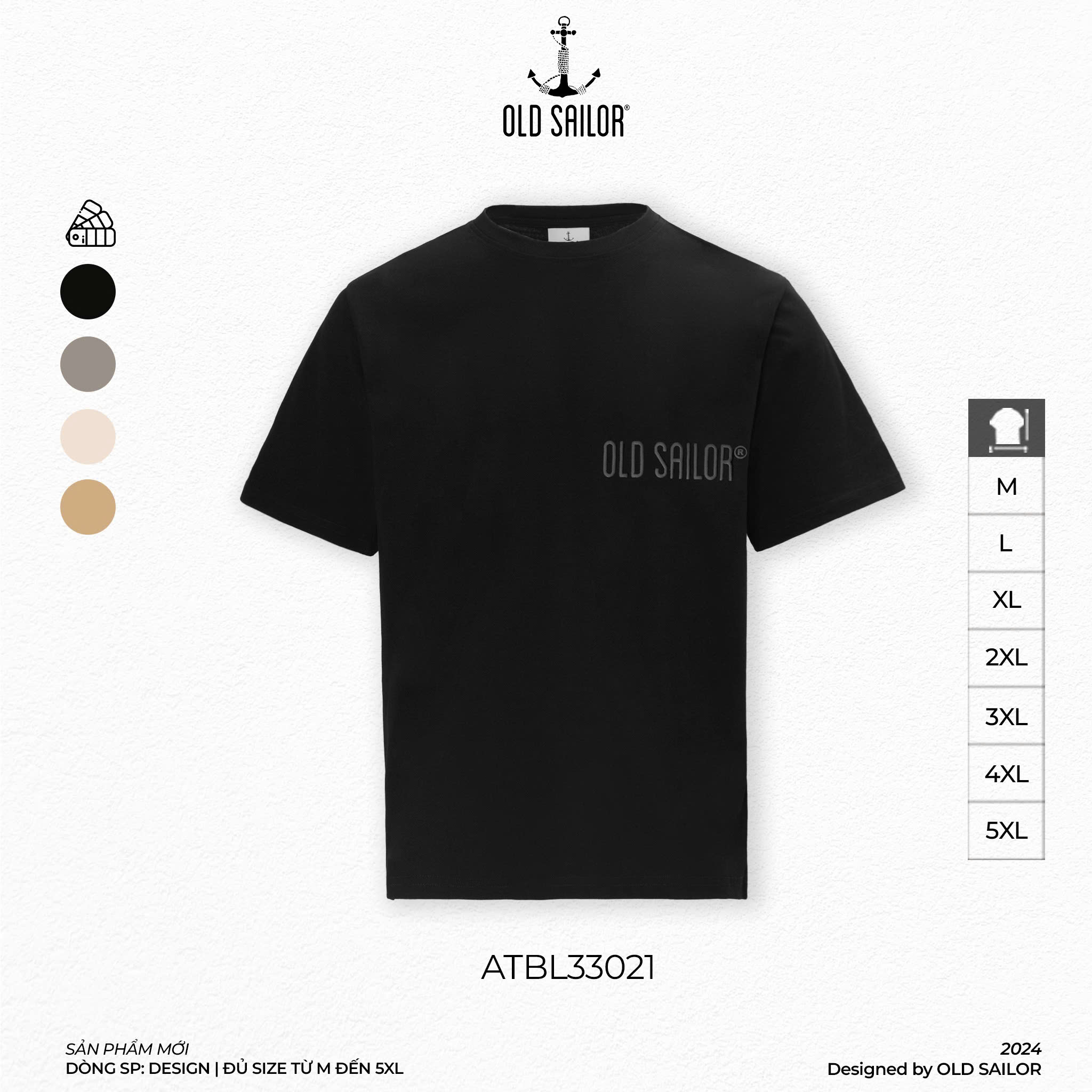 Áo Thun Oversize Old Sailor - ATBL33021 - Big Size Upto 5XL