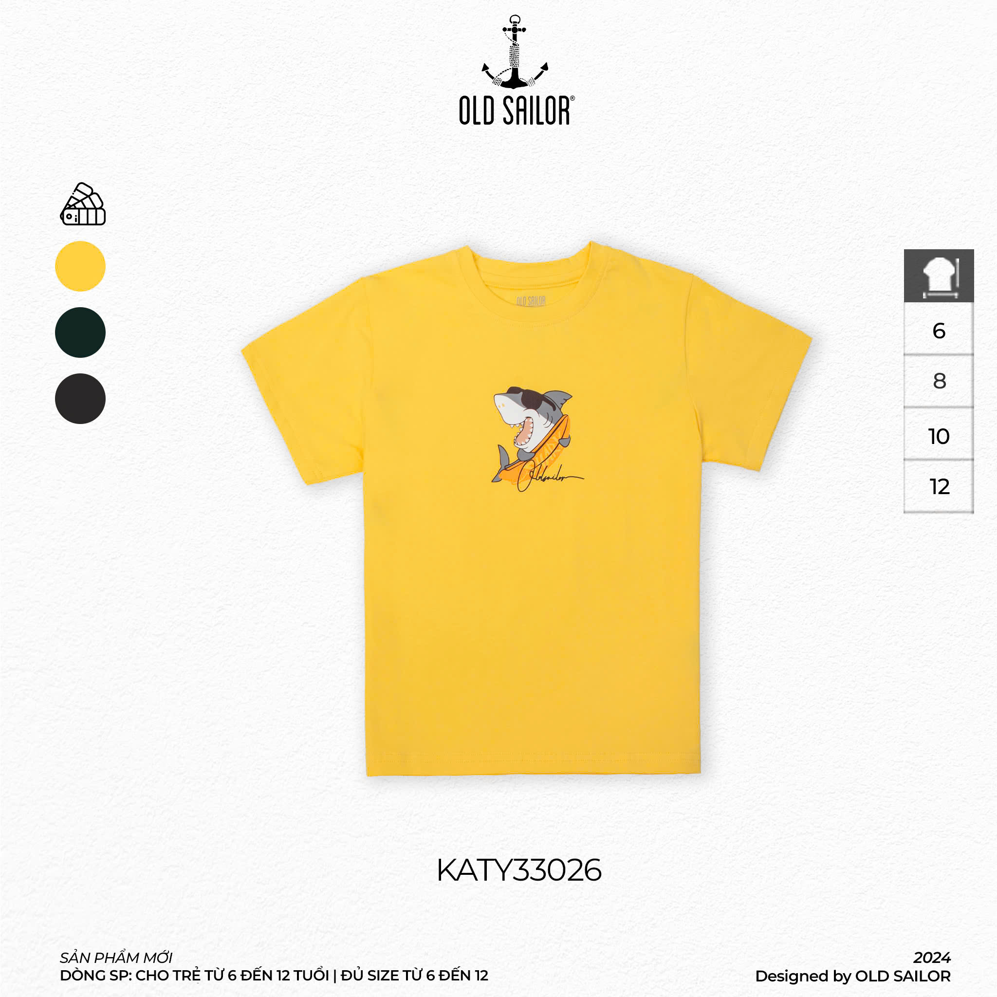 Áo Thun Trẻ Em Surf Shark  Old Sailor - KATY33026