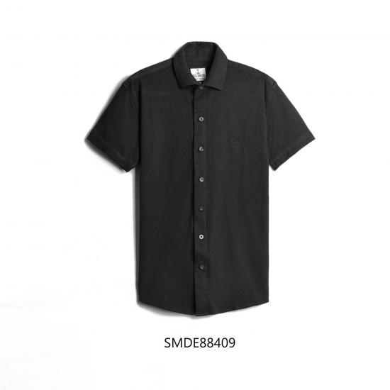 Áo sơ mi Polo OLD SAILOR - vải thun co giãn - O.S.L  Polo shirt - BLACK SMDE884091 - Đen - big size upto 4XL