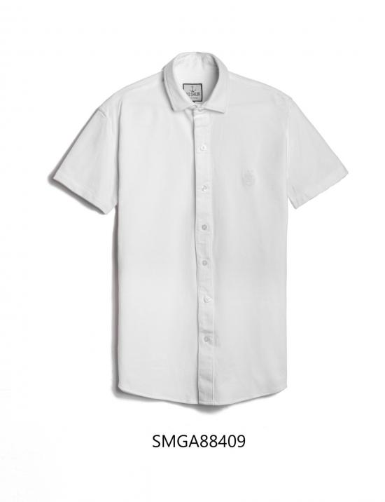 Áo sơ mi Polo OLD SAILOR - vải thun co giãn - O.S.L  Polo shirt - WHITE SMGA884091 - trắng - big size upto 4XL