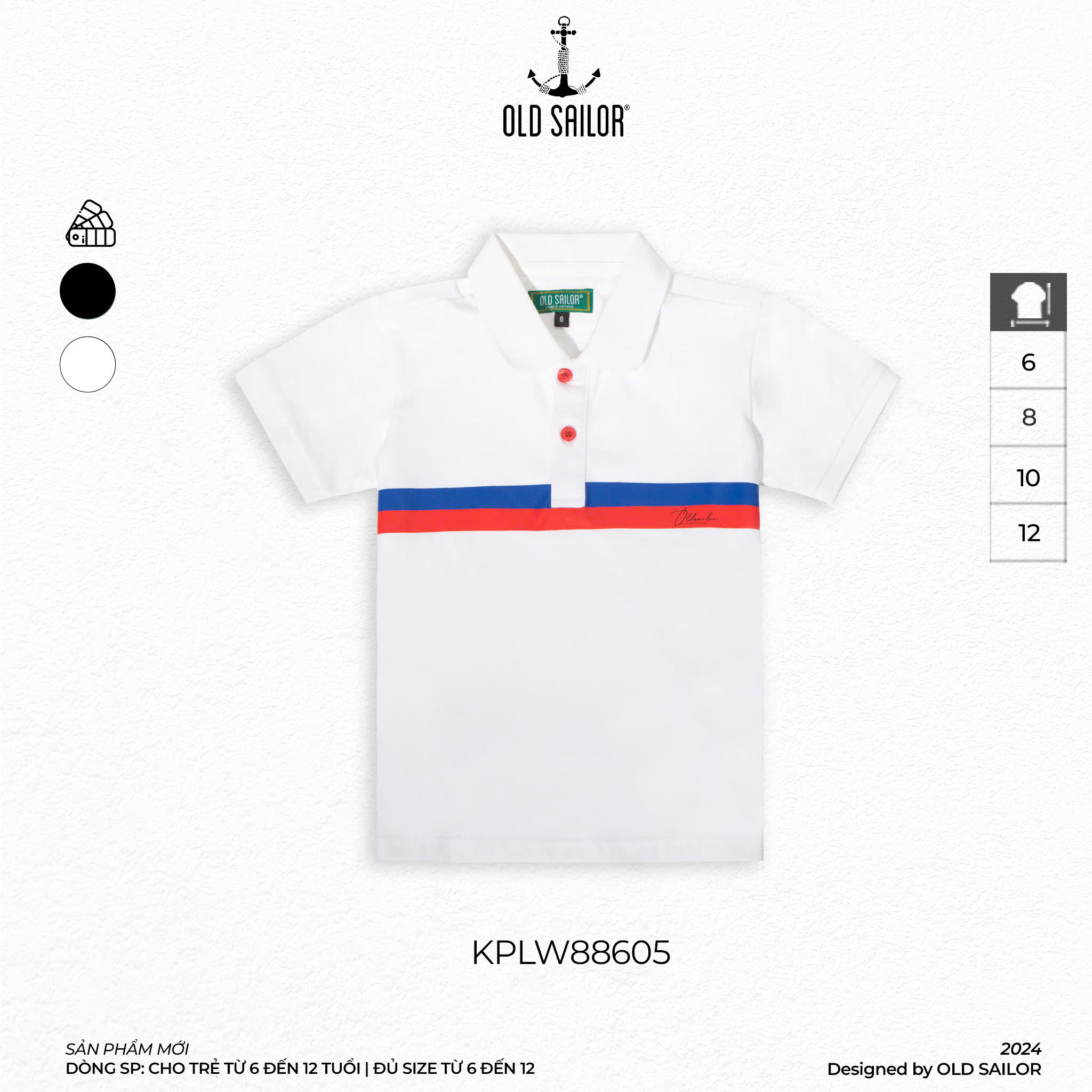 Áo Polo Striped Trẻ Em Old Sailor - KPLW88605