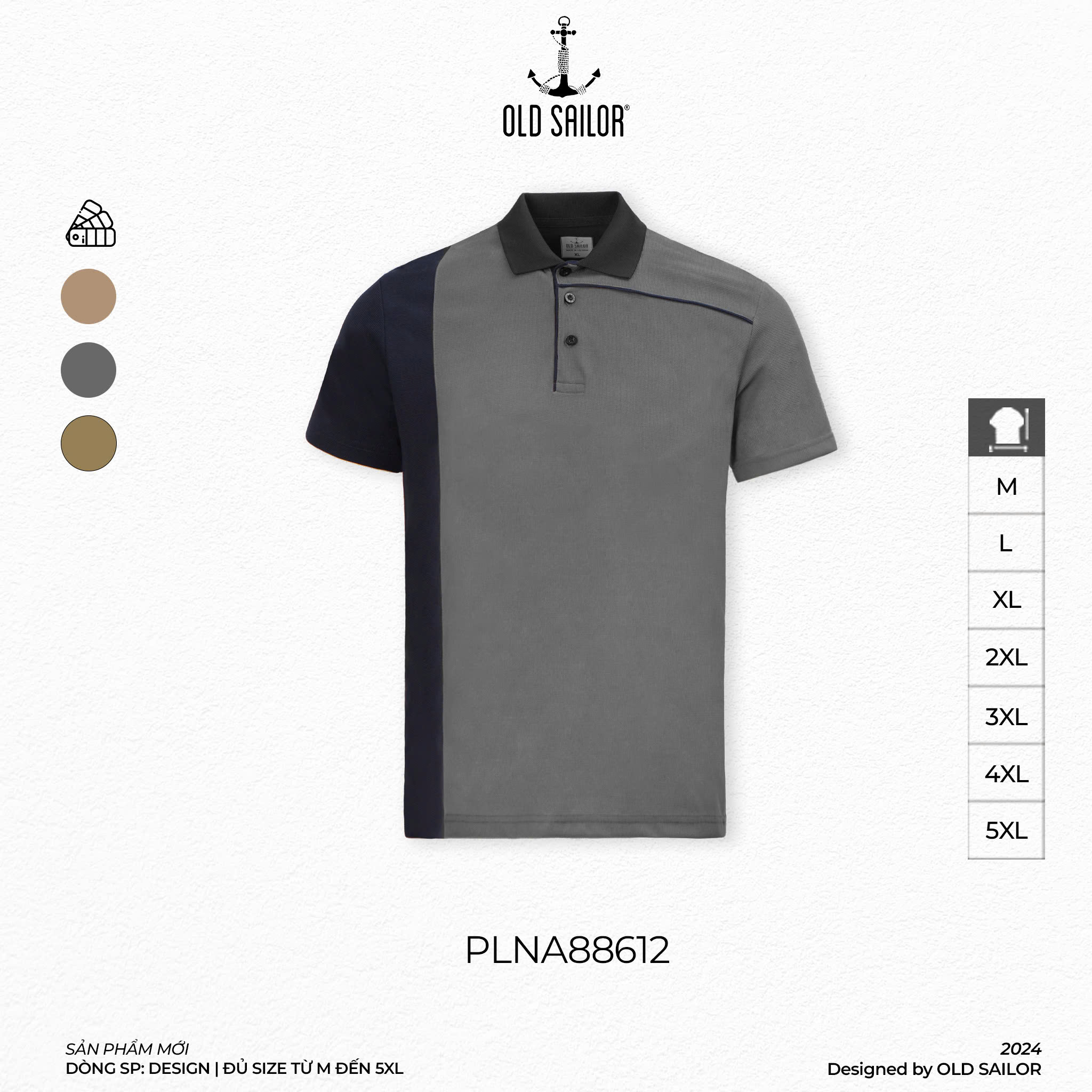 Áo Polo Adventure Road Old Sailor - PLNA88612 - Big Size Upto 5XL