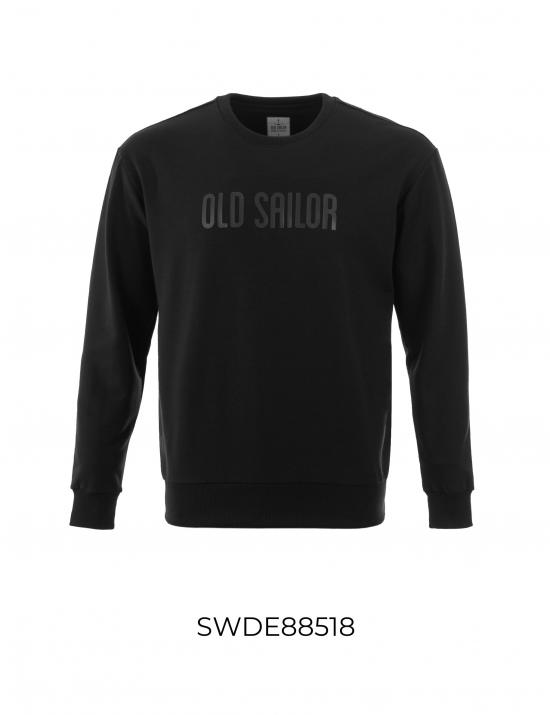 Áo sweater nam Old Sailor - O.S.L SILICON TEXT SWEATER - BLACK - SWDE88518 - đen - Big size upto 5XL