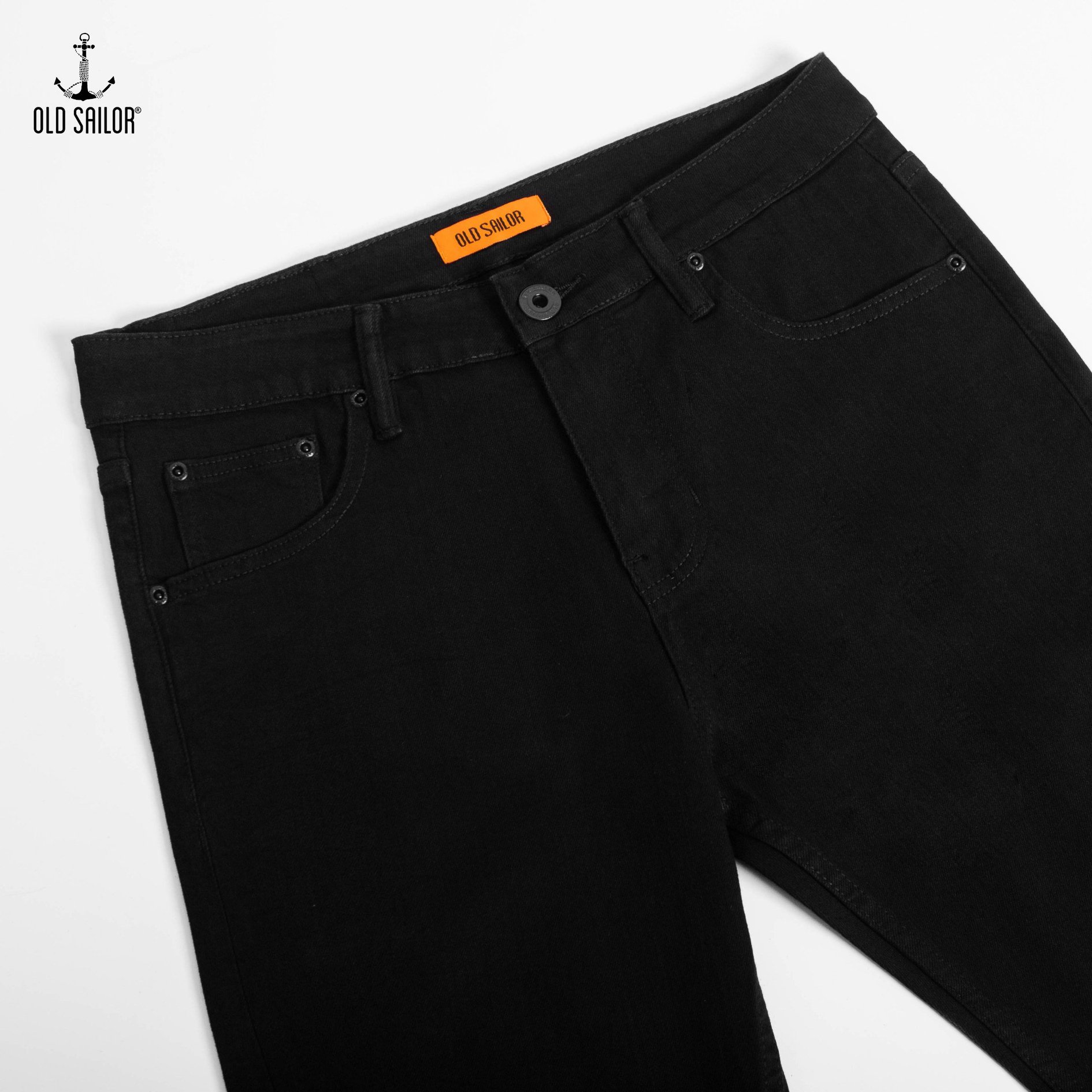 Quần jeans nam premium form skinny Old Sailor - 6749 - đen trơn - Big size upto 42