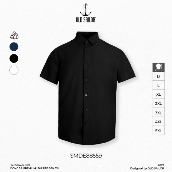 Áo sơ mi vải nano Old Sailor - Black - SMDE88559 - đen - Big Size Upto 5XL
