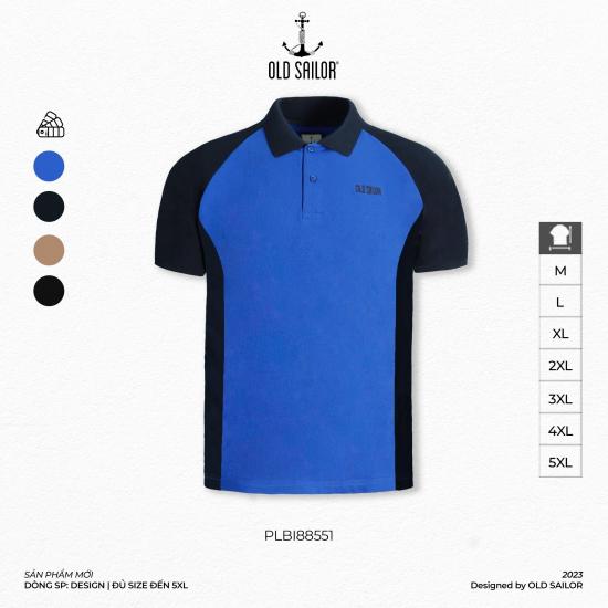 Áo polo phối màu Old Sailor - O.S.L COLOR TRIP POLO - BLUE - PLBI88551 - Big size upto 5XL