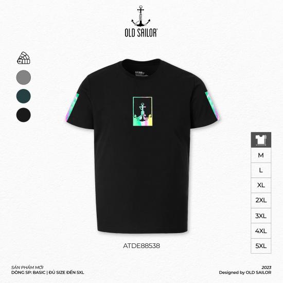 Áo thun thể thao phản quang Old Sailor - O.S.L ACTIVE TEE - BLACK - ATDE88538 - đen - Big size upto 5XL