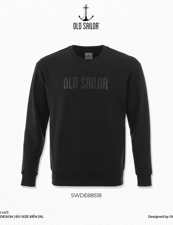 Áo sweater nam Old Sailor - O.S.L SILICON TEXT SWEATER - BLACK - SWDE88518 - đen - Big size upto 5XL