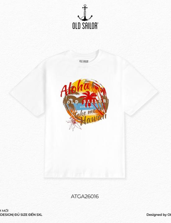 Áo thun nam in họa tiết Old Sailor - O.S.L ALOHA TEE - WHITE - ATGA26016 - trắng - Big size upto 5XL