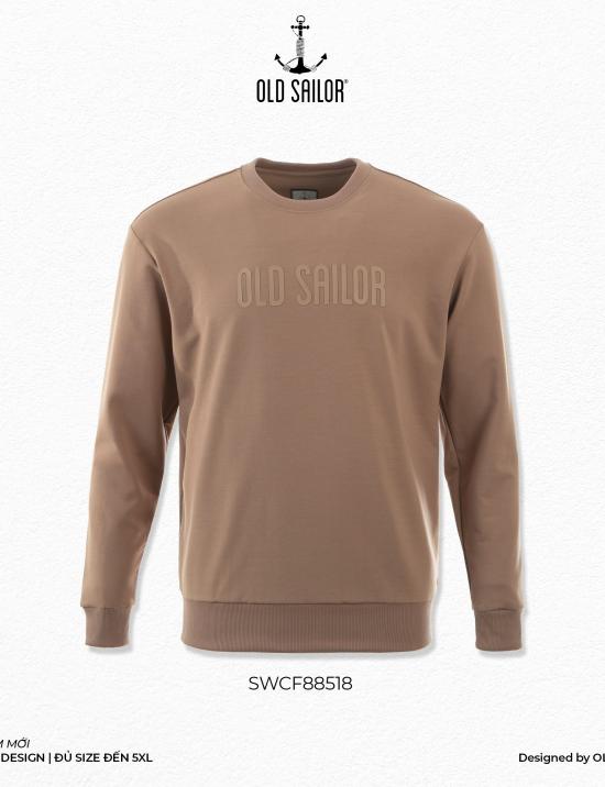 Áo sweater nam Old Sailor - O.S.L SILICON TEXT SWEATER - COFFEE - SWCF88518 - cafe - Big size upto 5XL
