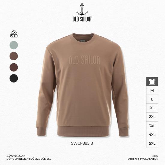 Áo sweater nam Old Sailor - O.S.L SILICON TEXT SWEATER - COFFEE - SWCF88518 - cafe - Big size upto 5XL
