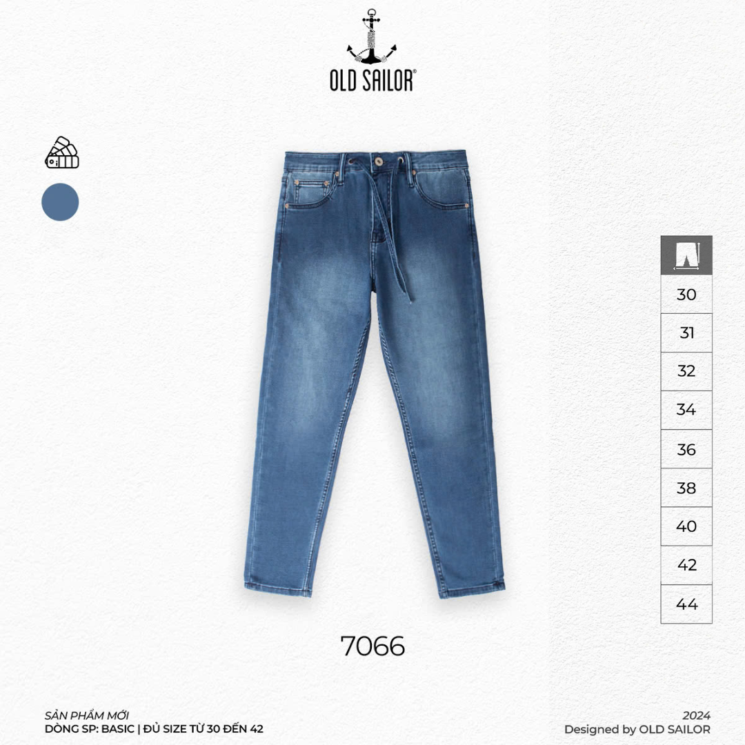 Quần Jeans Form Skinny Old Sailor - 7066 - Big size upto 44