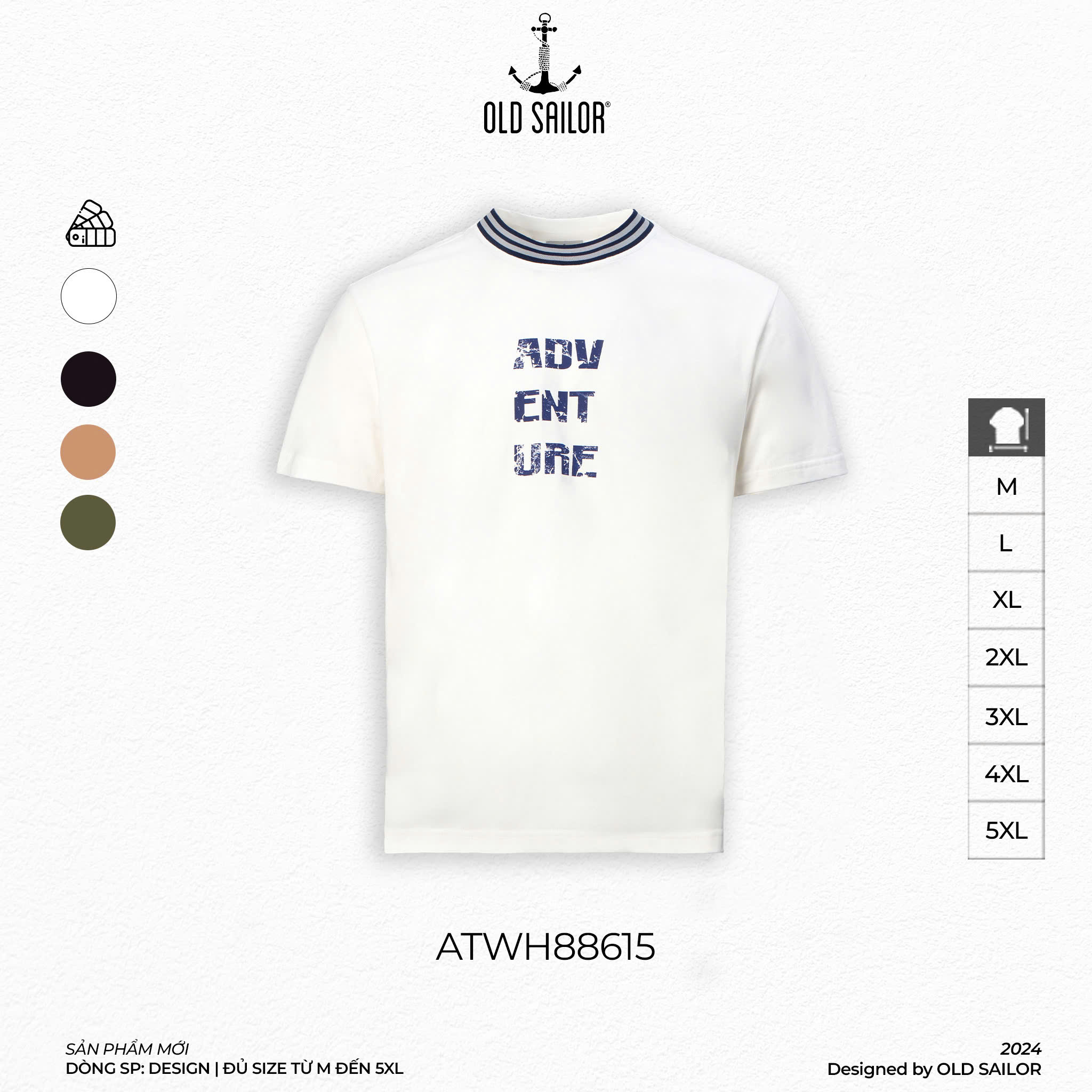 Áo Thun Adventure Retro Old Sailor - ATWH88615 - Big Size Upto 5XL