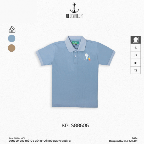 Áo Polo Shark Trẻ Em Old Sailor - KPLS88606