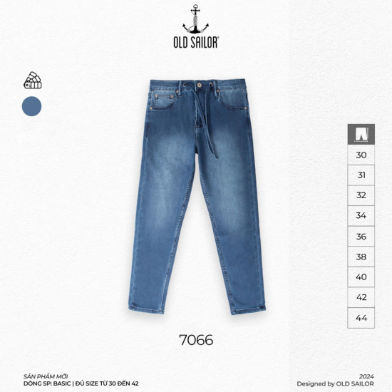 Quần Jeans Form Skinny Old Sailor - 7066 - Big size upto 44