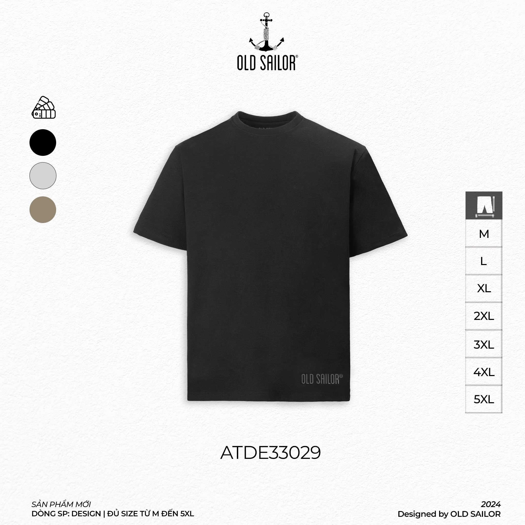 Áo Thun Hidden Old Sailor - ATDE33029 - Big Size Upto 5XL