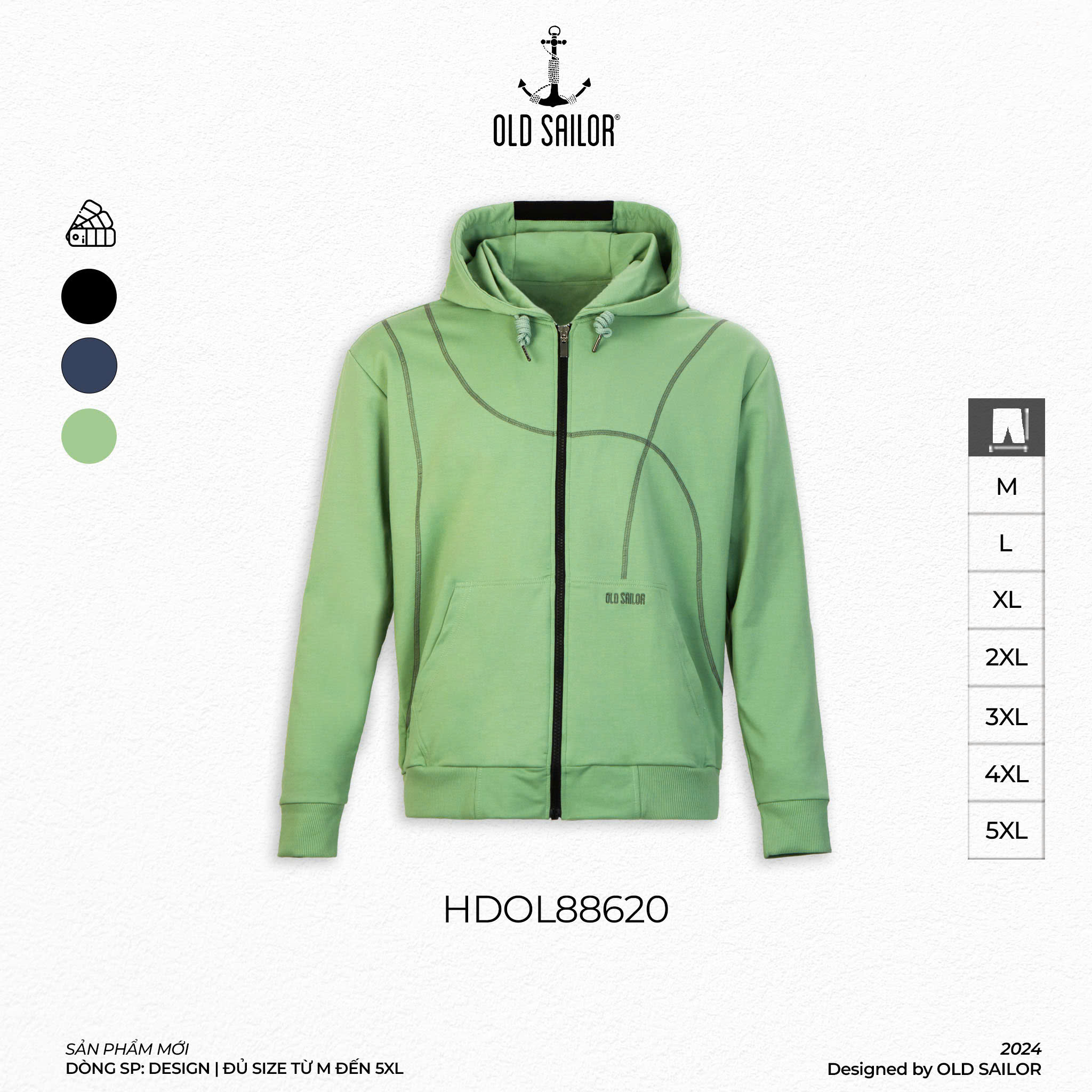 Áo Hoodie Adventure Old Sailor - HDOL88620 -  Big size upto 5XL