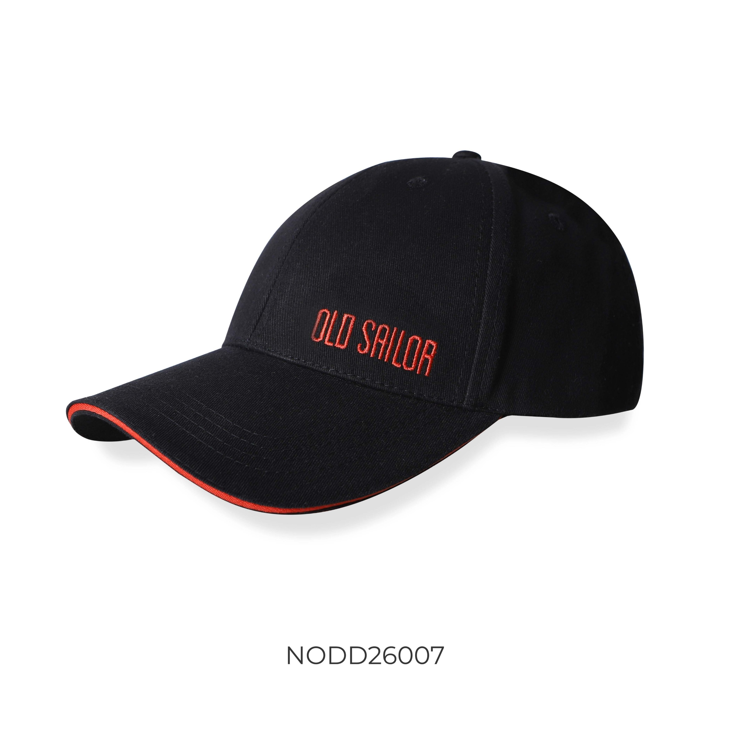 Nón thêu họa tiết Old Sailor - O.S.L BALL CAP - BLACK - NODD26007 - đen viền đỏ