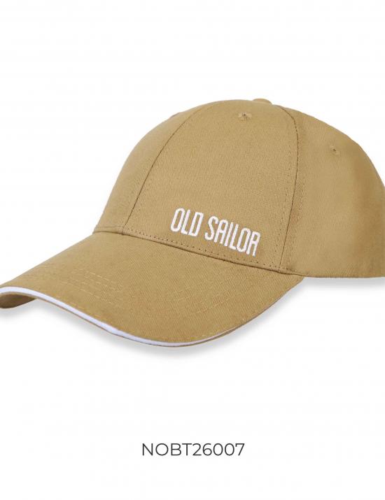 Nón thêu họa tiết Old Sailor - O.S.L BALL CAP - BEIGE - NOBT26007 - be viền trắng