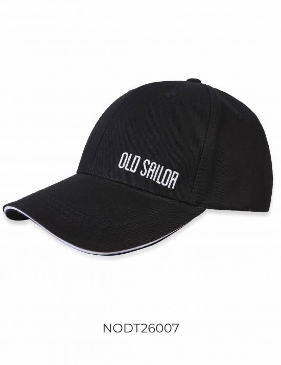 Nón thêu họa tiết Old Sailor - O.S.L BALL CAP - BLACK - NODT26007 - đen viền trắng