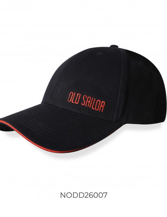 Nón thêu họa tiết Old Sailor - O.S.L BALL CAP - BLACK - NODD26007 - đen viền đỏ