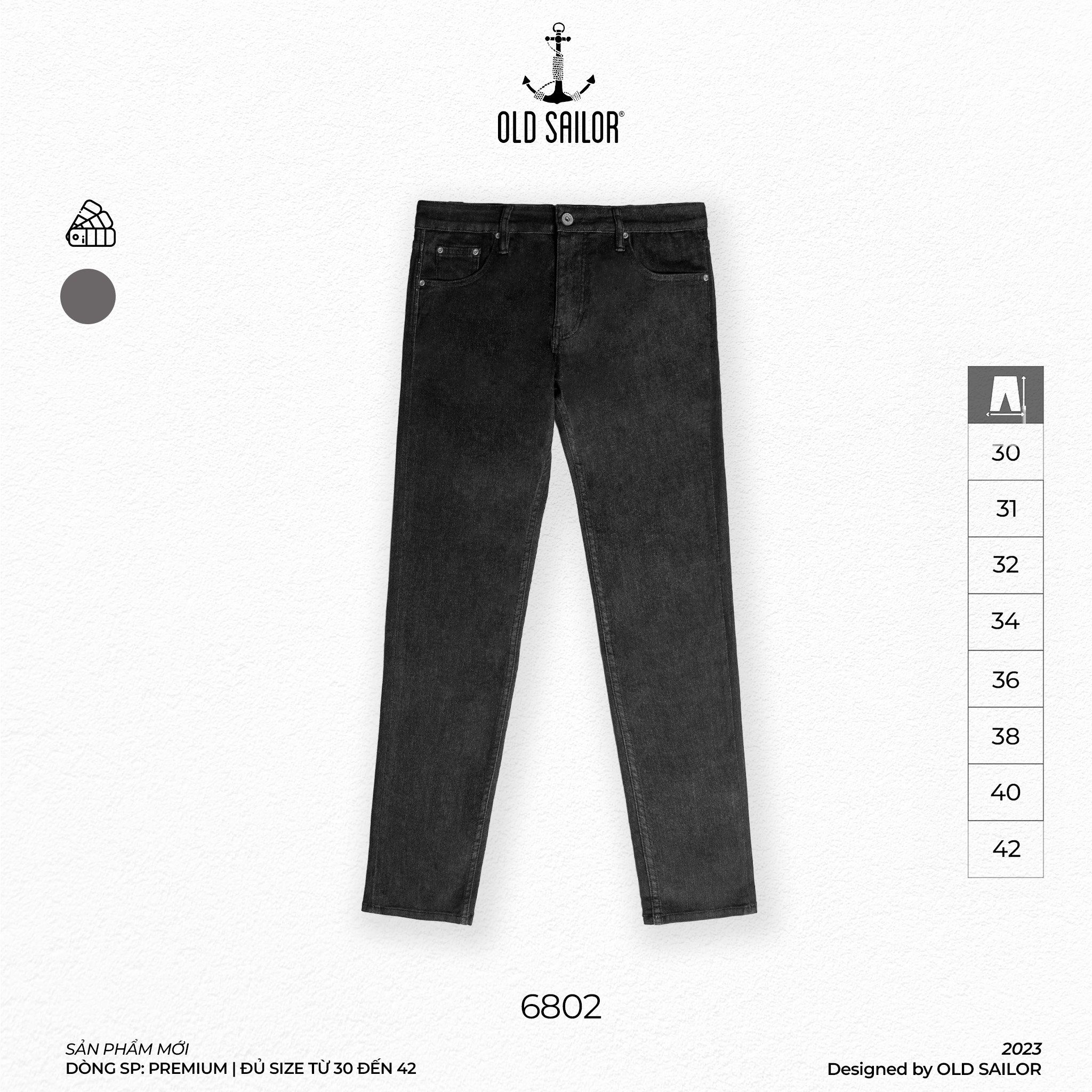 Quần jeans nam form slimfit Old Sailor - 6802 - Big size upto 42