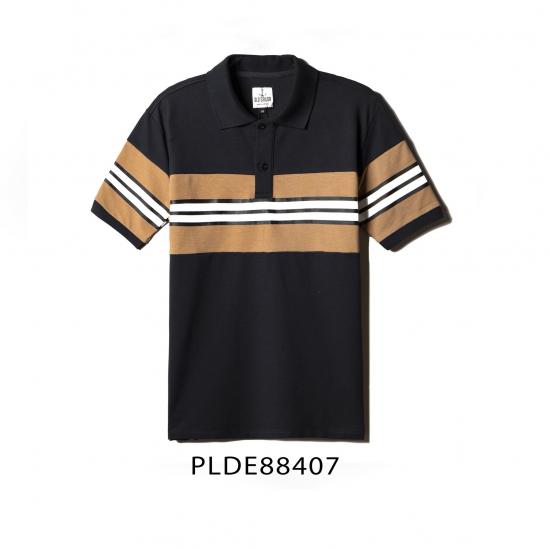 Áo Polo kẻ sọc Old Sailor - PLDE88407 -  đen - big size upto 4XL