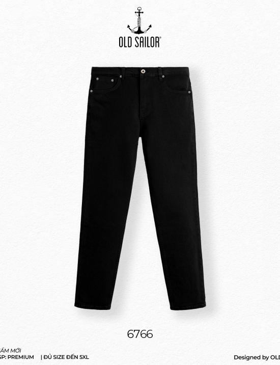Quần jeans nam form skinny Old Sailor - 6766 - đen - Big size upto 42