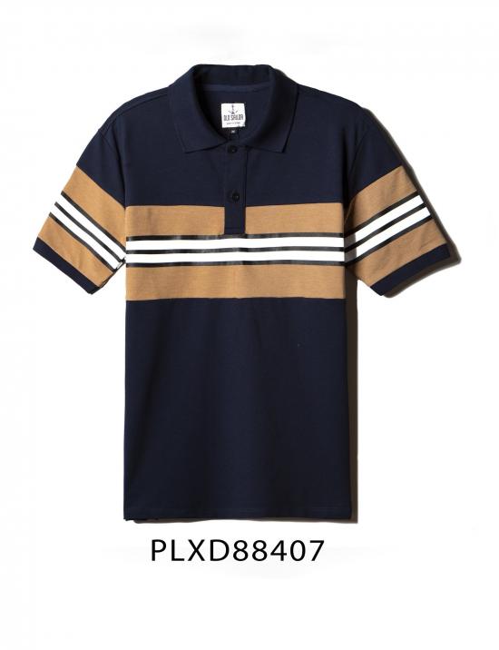 Áo Polo kẻ sọc Old Sailor - PLXD88407 -  xanh đen - big size upto 4XL