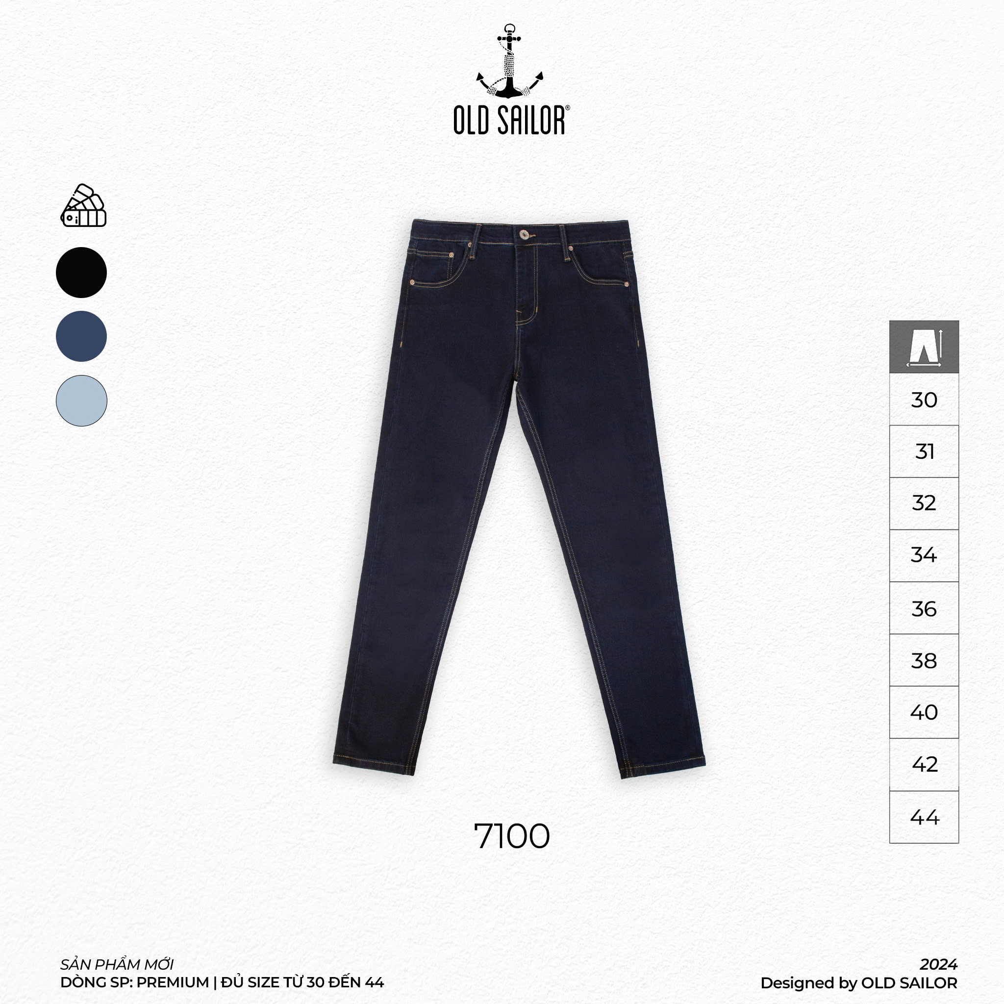 Quần Jeans Form Carrot Old Sailor - 7100 - Big size upto 44